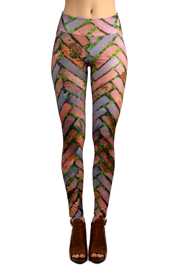 LEDA MID RISE LEGGING - BRICK