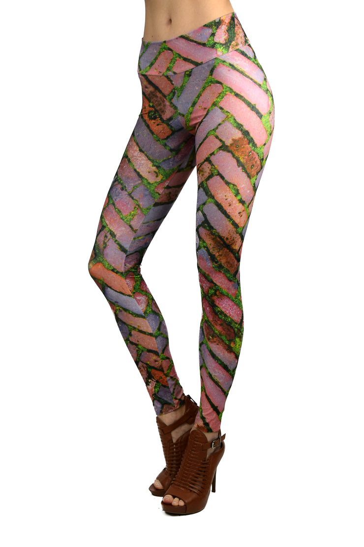 LEDA MID RISE LEGGING - BRICK