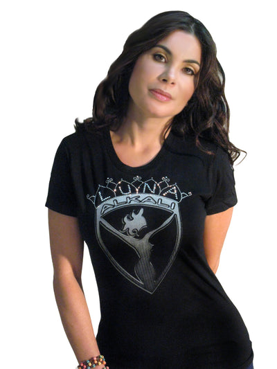 LUNA ALKALI - LOGO CROWN T-SHIRT - BLACK