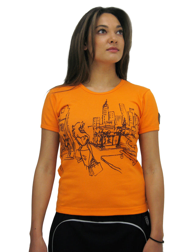 LUNA ALKALI - SHOP GIRL T-SHIRT - ORANGE
