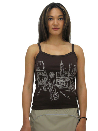 LUNA ALKALI - SHOP GIRL T-SHIRT - CHOCOLATE
