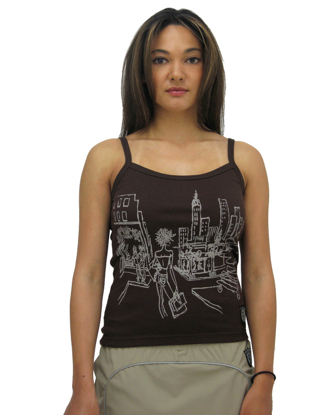 LUNA ALKALI - SHOP GIRL T-SHIRT - CHOCOLATE