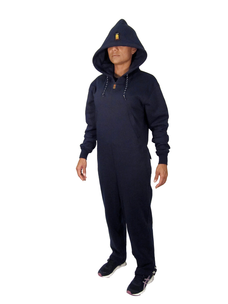 ROR - BEARHUG WOMEN'S HOODIE JUMPSUIT - POLY/FLEECE - INK BLUE