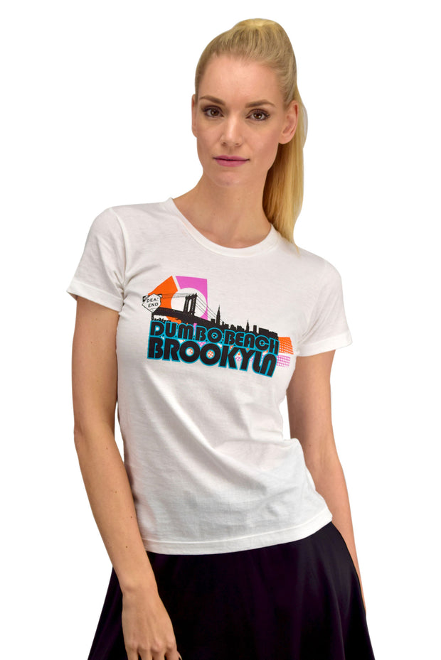 ROR - D.U.M.B.O. BROOKLYN BRIDGE- WOMENS T-SHIRT - WHITE