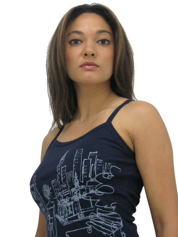 LUNA ALKALI - SHOP GIRL T-SHIRT - INDIGO