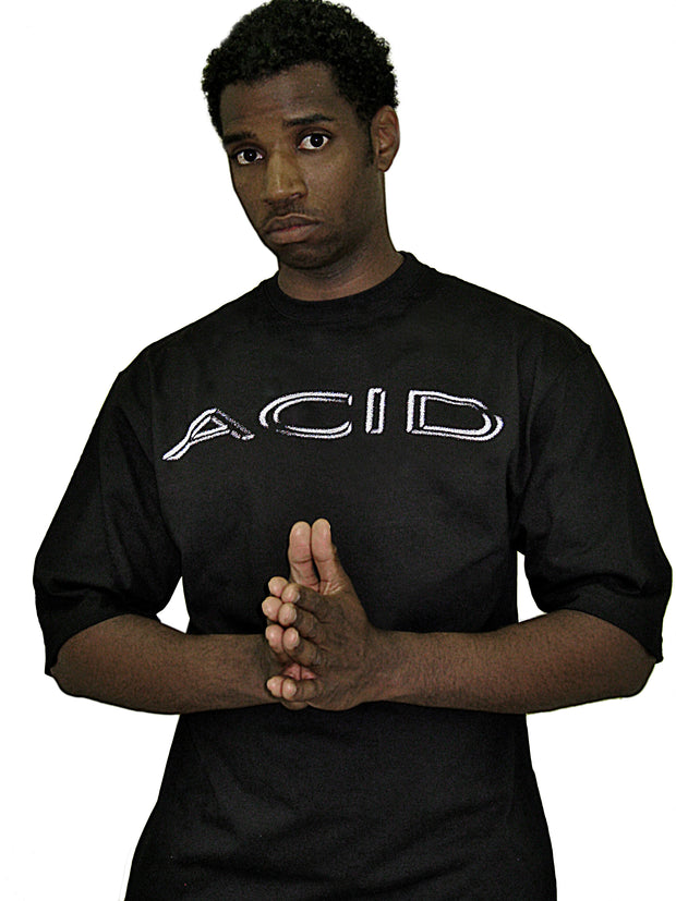 ACID - FUZZY T-SHIRT - BLACK