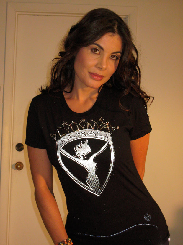 LUNA ALKALI - LOGO CROWN T-SHIRT - BLACK