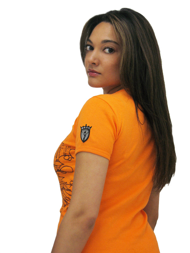 LUNA ALKALI - SHOP GIRL T-SHIRT - ORANGE
