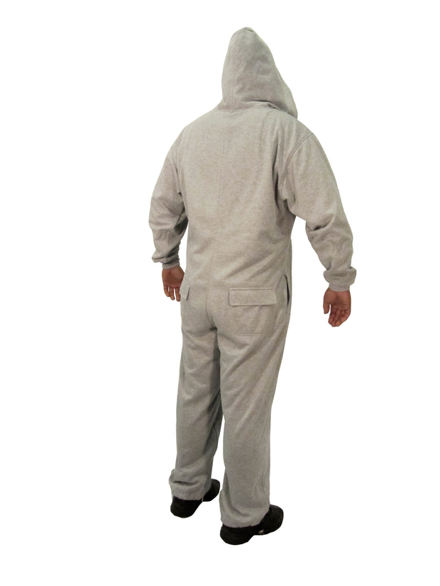 ROR MENS BEARHUG HOODIE JUMPSUIT - GREY HEATHER