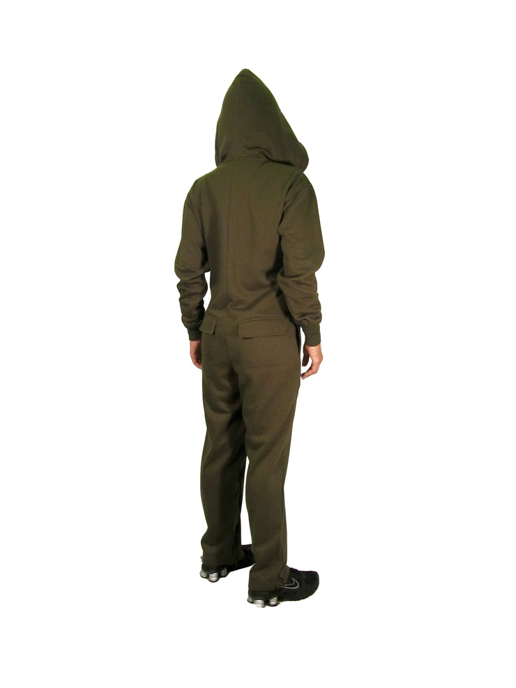 ROR - BEARHUG WOMEN'S HOODIE JUMPSUIT - POLY/FLEECE - OLIVE