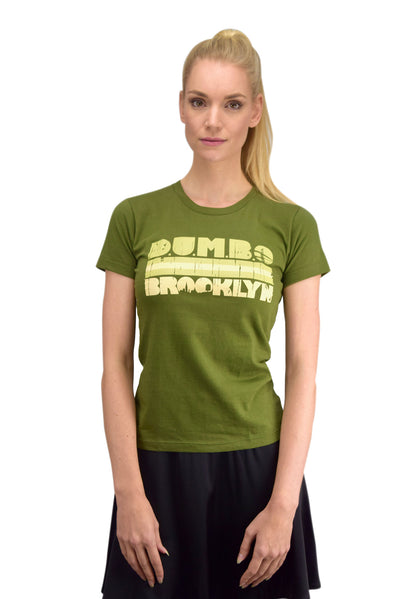 ROR - D.U.M.B.O. BROOKLYN STRIPES - WOMENS T-SHIRT - OLIVE