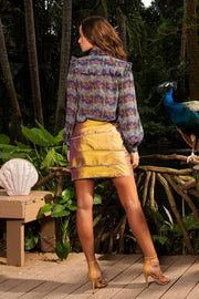 DELPHINA RUFFLE BLOUSE - SCALLOP