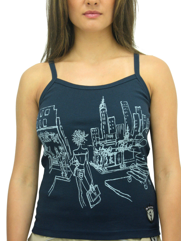 LUNA ALKALI - SHOP GIRL T-SHIRT - INDIGO