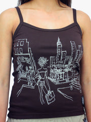 LUNA ALKALI - SHOP GIRL T-SHIRT - CHOCOLATE