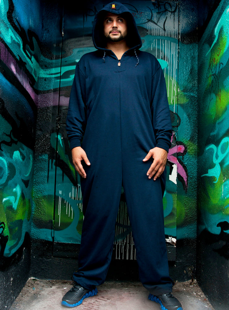 ROR Mens BEARHUG Hoodie Jumpsuit - INK BLUE