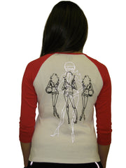 LUNA ALKALI - BIKE CHICS T-SHIRT - WHITE/RED