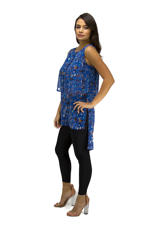 ATHENA TUNIC - BLUE CIRCUITBOARD