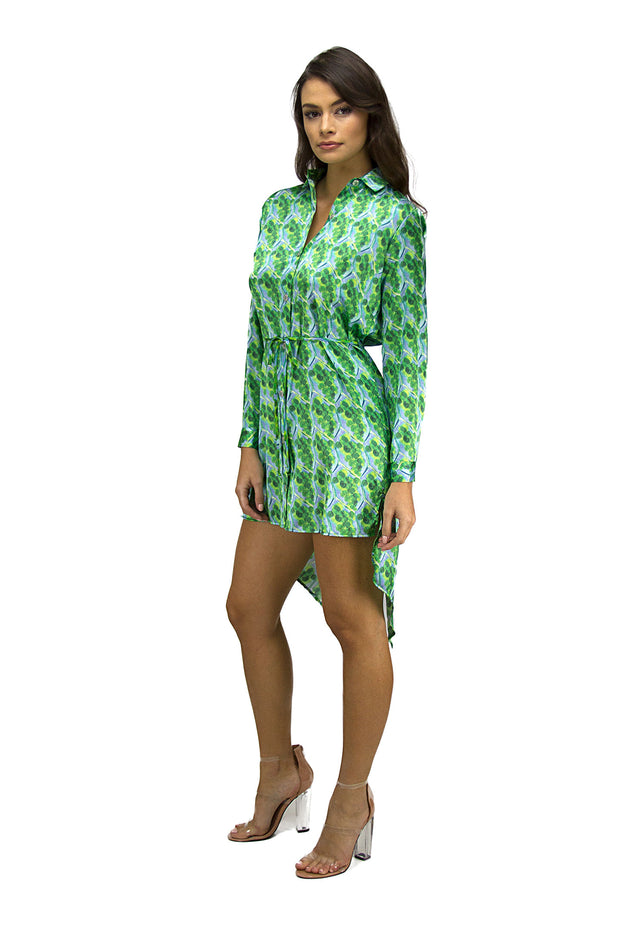 EUROPA SHIRT DRESS - PLANT CELL