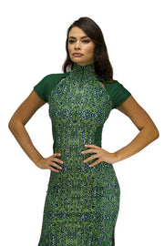 APOLLO DRESS - GREEN CIRCUITBOARD