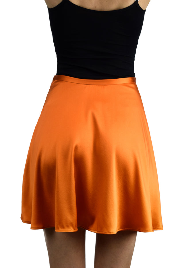 FENIA SILK SKIRT - BURNT ORANGE