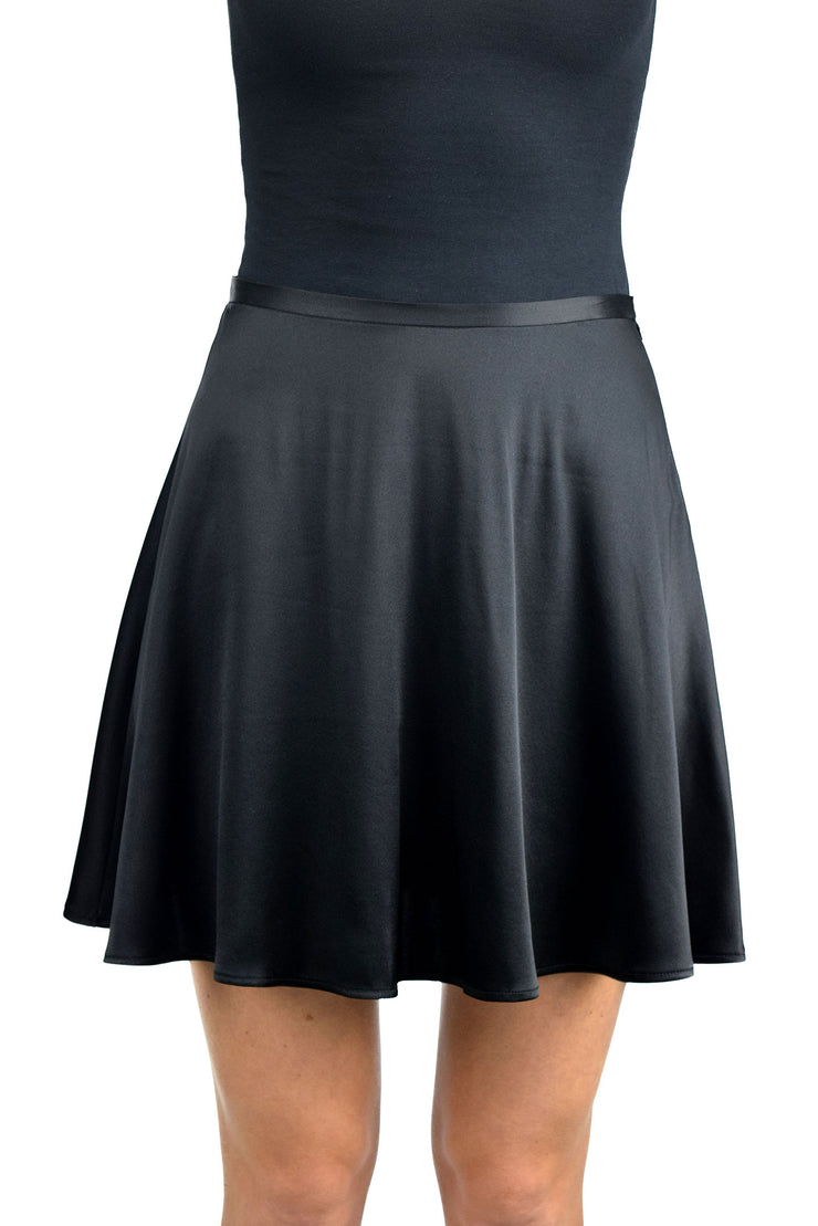 FENIA SILK SKIRT - BLACK