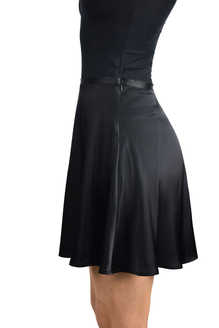 FENIA SILK SKIRT - BLACK