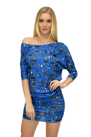 MIRANDA DRESS - BLUE CIRCUITBOARD