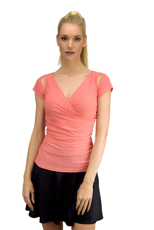 PORTIA TOP - CORAL