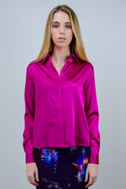 DIONE BLOUSE SOLID - FUCSHIA