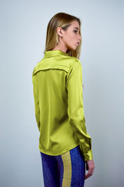 DIONE BLOUSE SOLID - CHARTRUESE