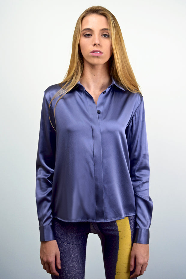 DIONE BLOUSE SOLID - SLATE