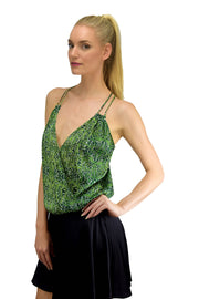 JULIET TOP - GREEN CIRCUITBOARD