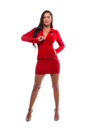 LUNA ALKALI - JETSETTER MINI SKIRT - JERSEY - RED