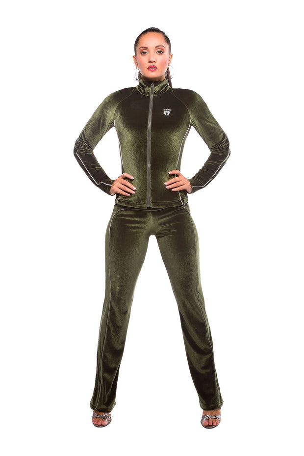 LUNA ALKALI - JETSETTER JACKET - VELOUR  - OLIVE