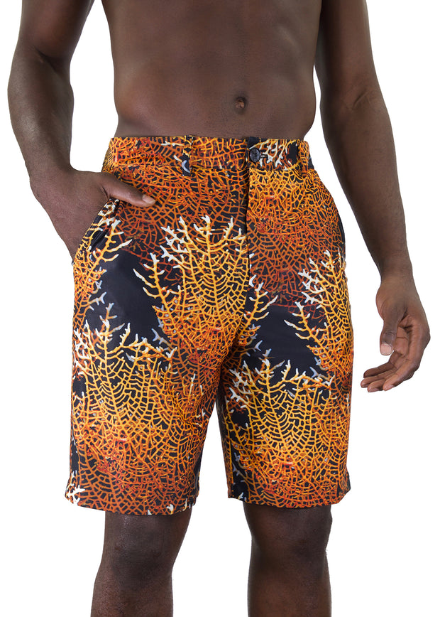 CALISTO SHORT WOVEN - FIRE CORAL