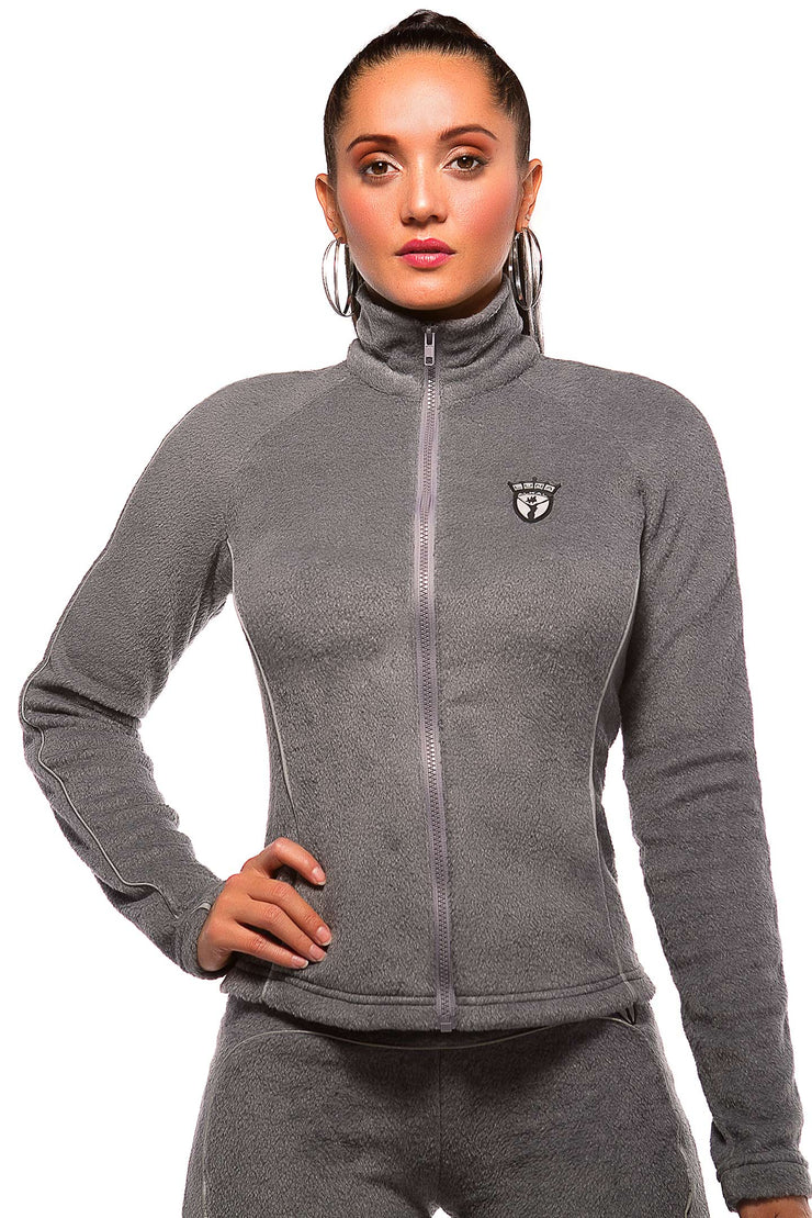 LUNA ALKALI - JETSETTER JACKET - FLEECE - HEATHER GREY