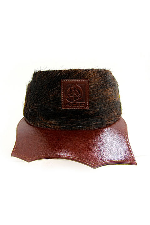 ACID- FUR VISOR W/ LOGO- BRINDLE KENSHIRE (SCALLOPED BRIM)