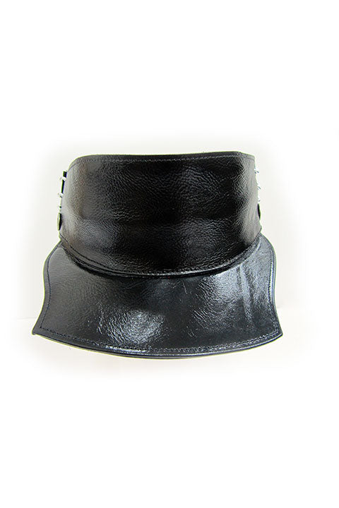 ACID- LEATHER VISOR – BLACK  (SMOOTH BRIM)