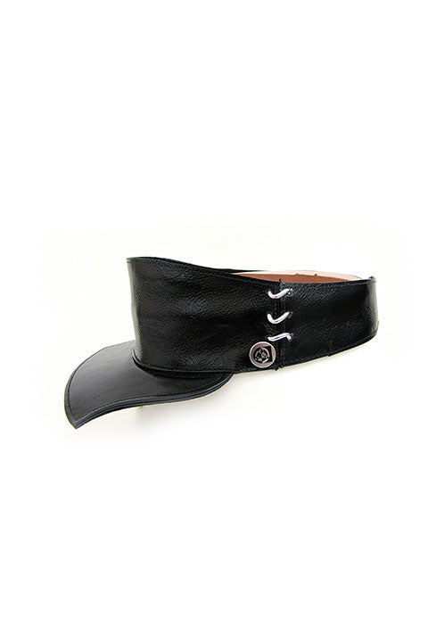 ACID- LEATHER VISOR – BLACK  (SMOOTH BRIM)