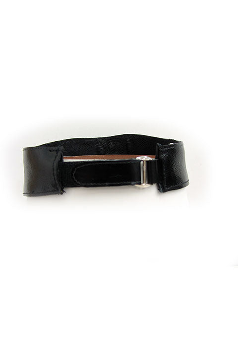 ACID- LEATHER VISOR – BLACK  (SMOOTH BRIM)