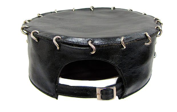 ACID-GLASCOW- 3” LEATHER BLACK HAT- SCALLOP BRIM