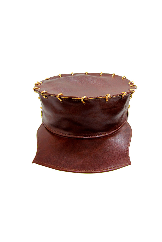 ACID- GLASGOW- 3” NATURAL BROWN W/ GOLD LINKS - SMOOTH BRIM