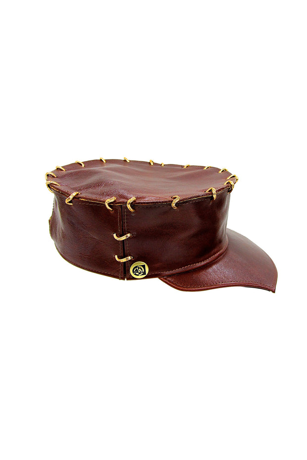 ACID- GLASGOW- 3” NATURAL BROWN W/ GOLD LINKS - SMOOTH BRIM