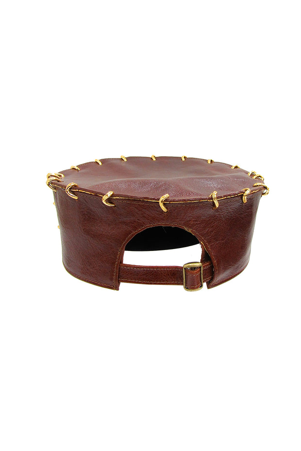 ACID- GLASGOW- 3” NATURAL BROWN W/ GOLD LINKS - SMOOTH BRIM