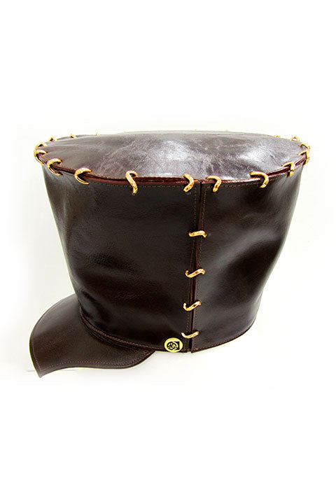 ACID- BROOKLYN- 7”LEATHER HAT- DARK BROWN - SMOOTH BRIM