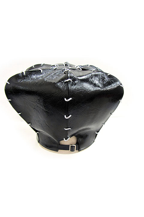 ACID- KINGSTON- 9” LEATHER HAT- BLACK - SMOOTH BRIM