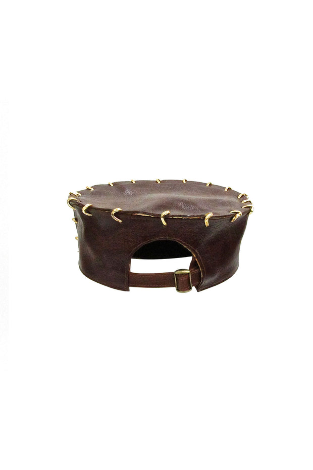 ACID- GLASGOW- 3” NATURAL BROWN W/ GOLD LINKS - SCALLOP BRIM