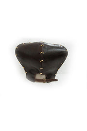 ACID- KINGSTON- 9 ”LEATHER HAT- DARK BROWN - SCALLOP BRIM