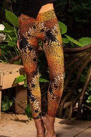 LEDA HIGH RISE LEGGING - FIRE CORAL