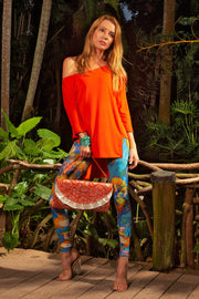 SLICE TEE - RED ORANGE